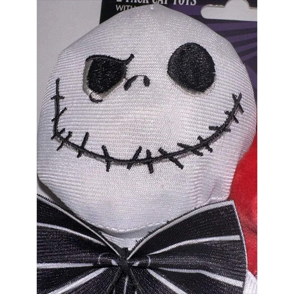 Disney‎ Nightmare Before Christmas Jack & Sally Catnip Plush Cat Toys 2-Pack NEW